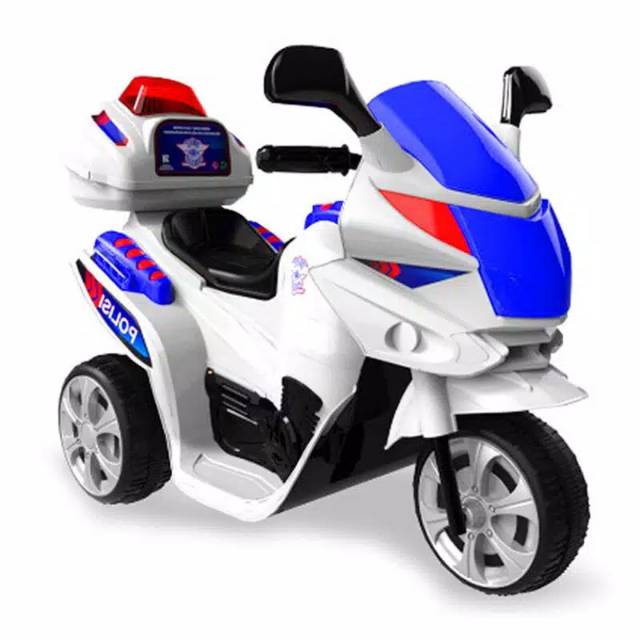 Jual Motor Listrik Yotta Tornado Aki Charge Mainan Anak Motoran Polisi / Atv / Electric Ride On Police | Shopee Indonesia