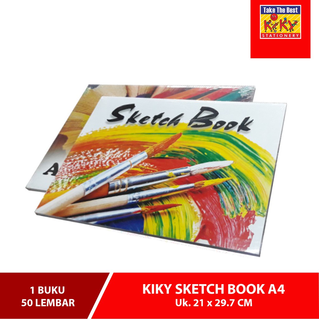 Jual Kiky A4 Sketchbook ukuran A4 isi 50 lembar Buku Sketsa SHABQ