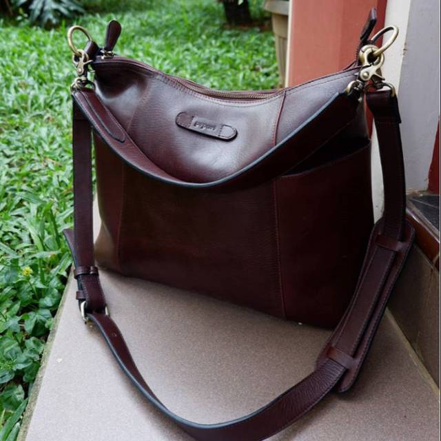 Tas Kulit Pepari Leather Model Hobo Preloved Shopee Indonesia