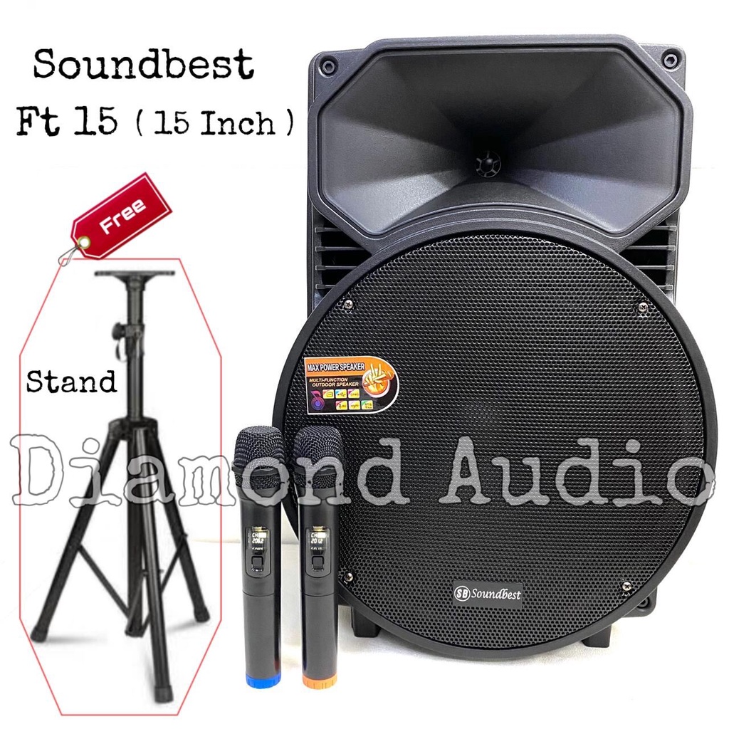 Jual Speaker Portable Soundbest Ft 15 Free Stand Usb Bluetooth Original