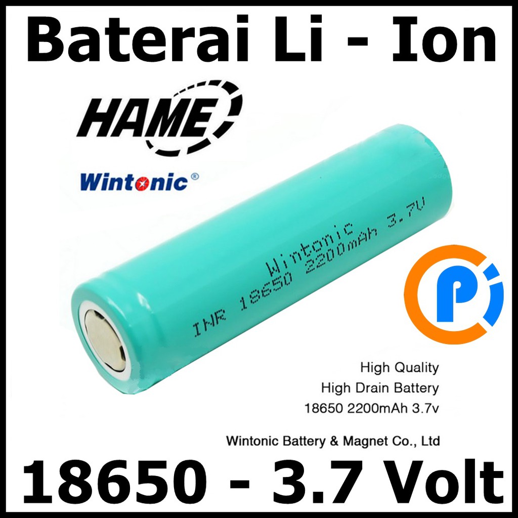Jual Wintonic Baterai Li Ion 18650 3.7V 2200Mah Flat Top Type Inr | Shopee Indonesia