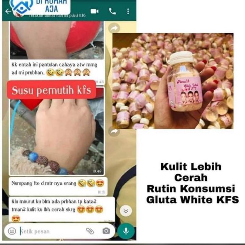 SUSU PEMUTIH KFS GLUTA WHITE Shopee Indonesia