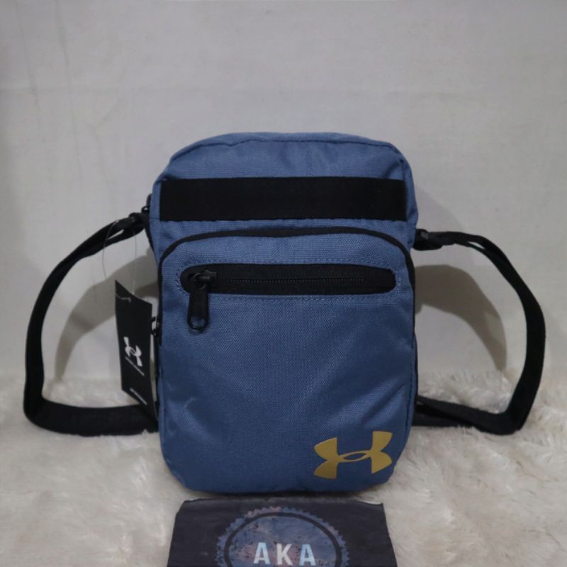 Jual Tas Under Armour UA Crossbody Mineral Blue Sling Waist Bag ( 100