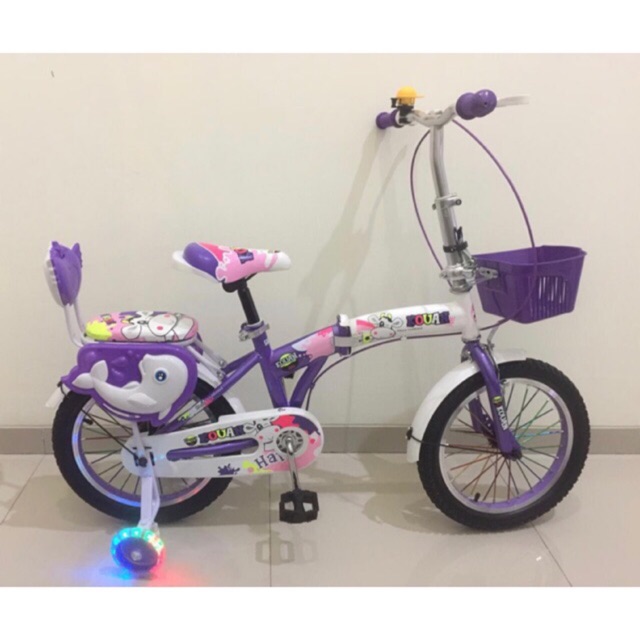 Sepeda Lipat Anak Perempuan Warna Biru SEPEDAMUR