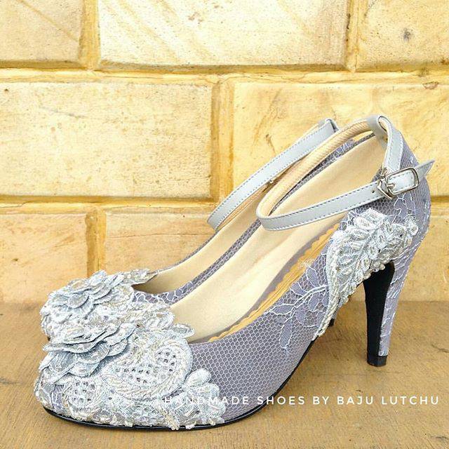 Wedding shoes biru wisuda prom pernikahan Shopee Indonesia