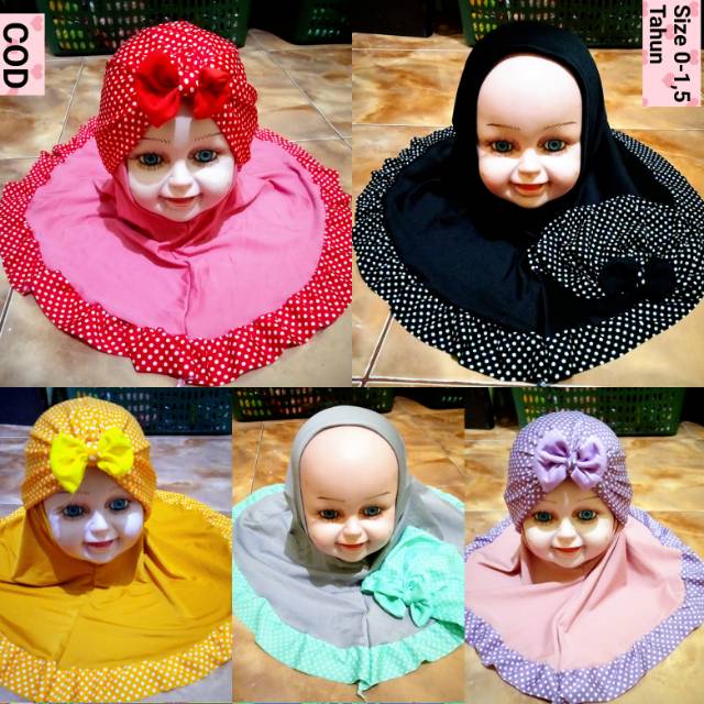 Jilbab anak model pita arsy /kerudung bayi /hijab anak Shopee Indonesia