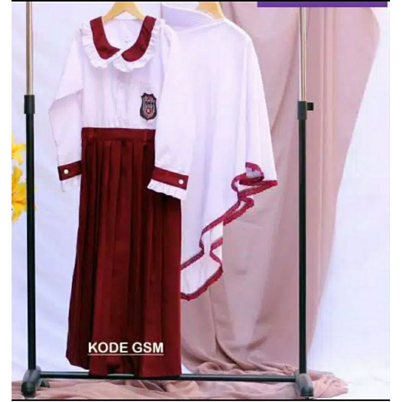 Jual Gamis Seragam Sekolah Sd dan MI | Merah putih / Pramuka / Putih Hijau  Indonesia|Shopee Indonesia