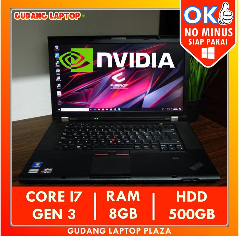 Lenovo Thinkpad W530 i7 Gen 3 8GB 500GB NVIDIA QUADRO