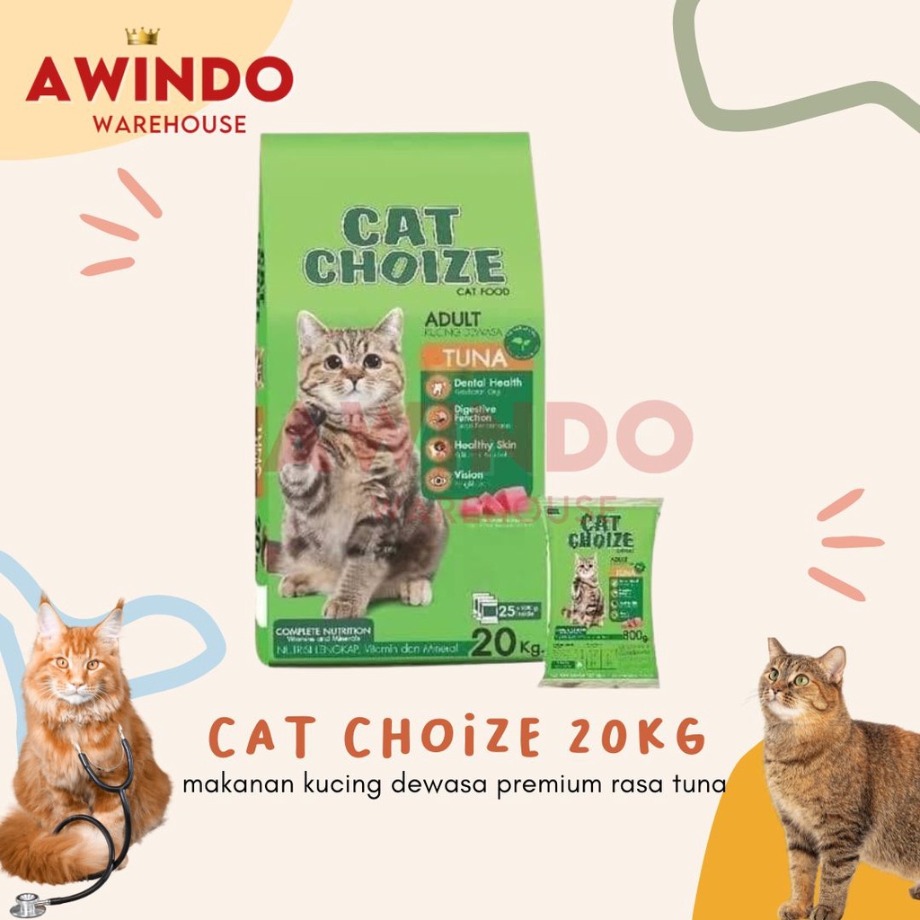 Jual KHUSUS GOJEK GRAB CAT CHOIZE 20KG Cat Choize Adult Rasa Tuna
