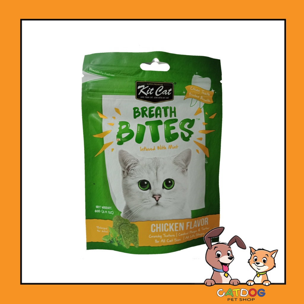 Jual Kit Cat Breath Bites Chicken 60gr Shopee Indonesia