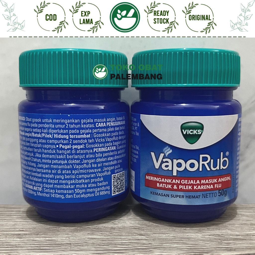 Jual VICKS VAPORUB 50 GRAM OBAT GOSOK BALSEM MERINGANKAN PILEK BATUK