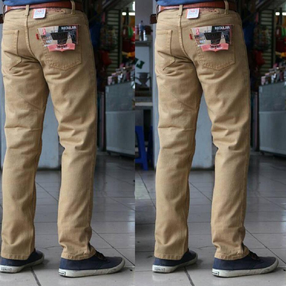 Jual Shopee Cod.! Celana Jeans Levis 505 Panjang Model Reguler / Standar Abu / Krem / Coklat Kopi Size 28 | Shopee Indonesia