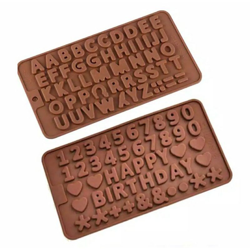 Jual Cetakan Coklat Silikon Fondant Cake Bentuk Huruf Dan Angka | Shopee Indonesia