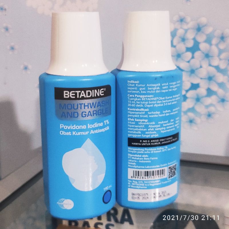 Jual Betadine Mouthwash and Gargle 190ml Obat Kumur AntiSeptic