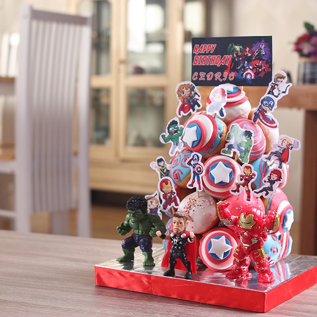 Donat Tower model Avengers termasuk 3 Karakter Avengers Shopee Indonesia