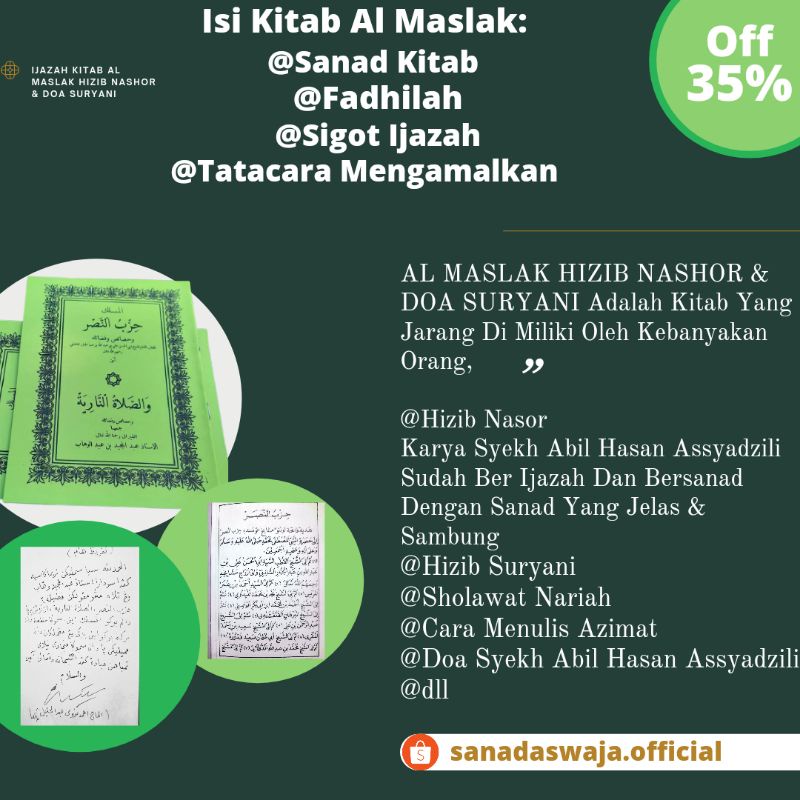 Jual AL MASLAK |Hizib Nasor |Do&rsquo;a Suryani |Doa Syekh Abil Hasan Assyadzili  |Sholawat Nariah | Cara Membuat/Menulisa Zimat Bonus Tasbih Kayu Walikukun  33 Isian Indonesia|Shopee Indonesia