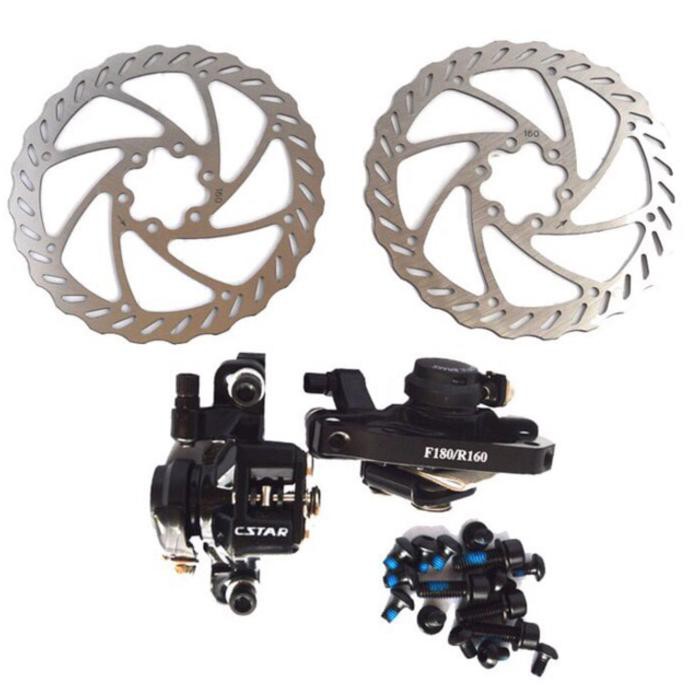 HOT SALE Rem Cakram Sepeda MTB Satu Set Depan Belakang Murah Trend Terbaru  Kualitas Bagus Terbaik | Shopee Indonesia