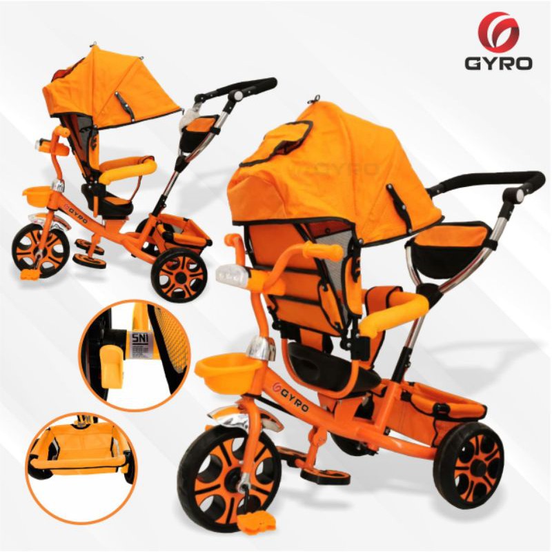 Sepeda roda tiga GYRO stroller terbaru Shopee Indonesia