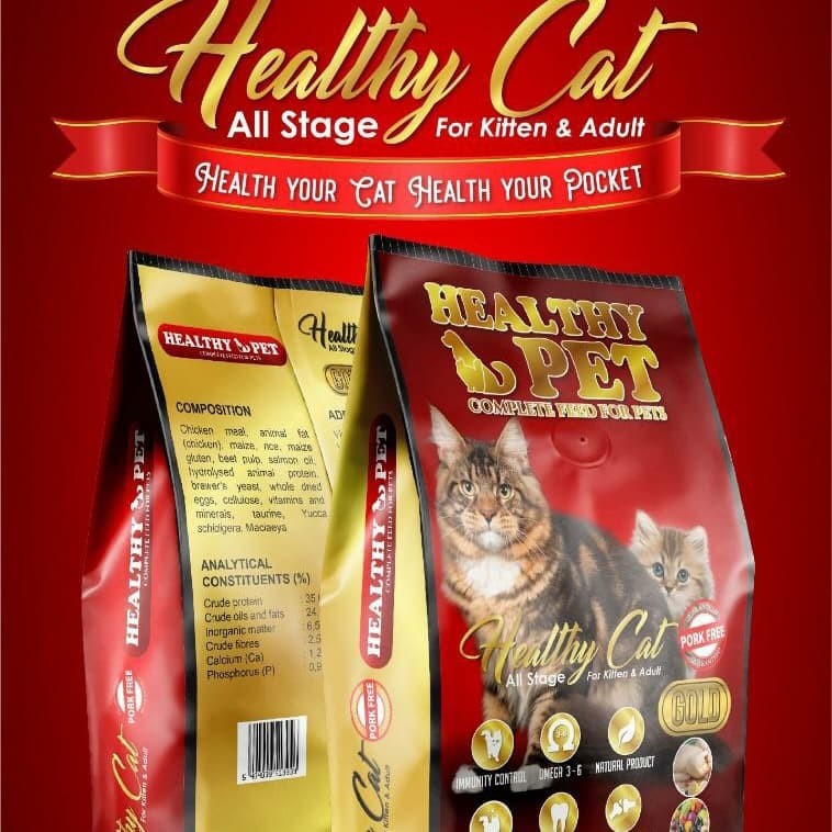 Jual Makanan Kucing Healthy Pet Healthy Cat Gold Food Untuk Semua Umur 500 Gram Super Premium Cat Food Indonesia|Shopee Indonesia