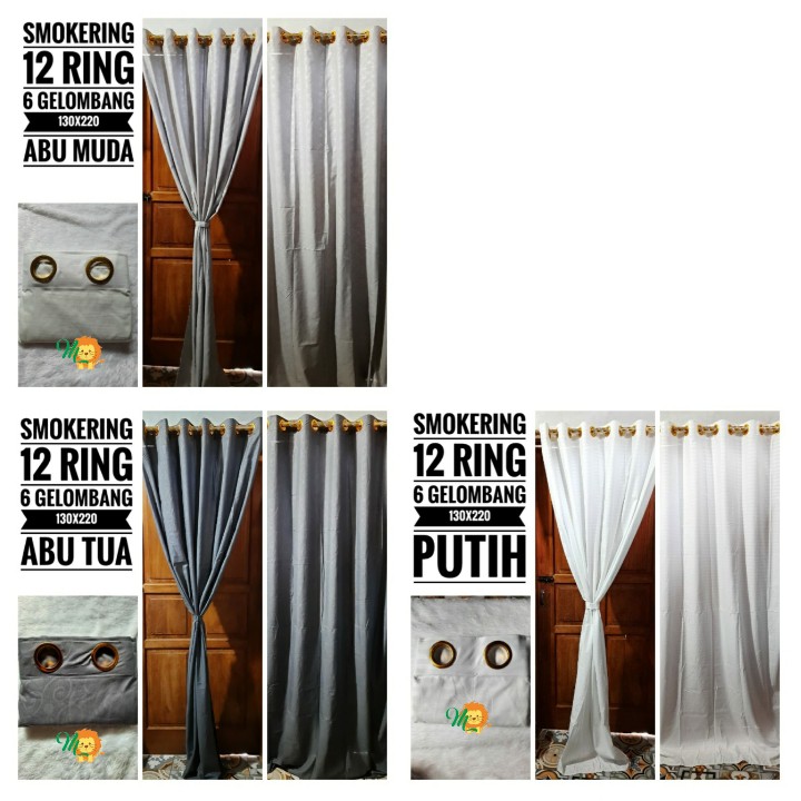 BEST SELLER Korden Abu Tua Abu Muda Hitam Putih Emboss Gorden Smokering
