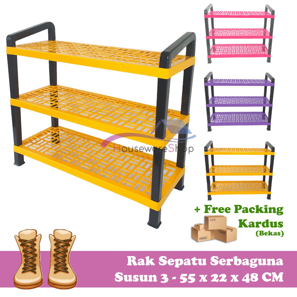 Rak Sepatu Plastik Calista Cosmic Susun 3 Shopee Indonesia