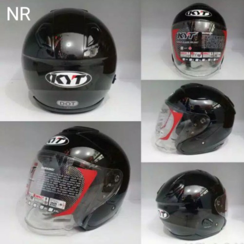 Jual HELM KYT KYOTO HITAM GLOSSY ORIGINAL READY STOCK Shopee Indonesia