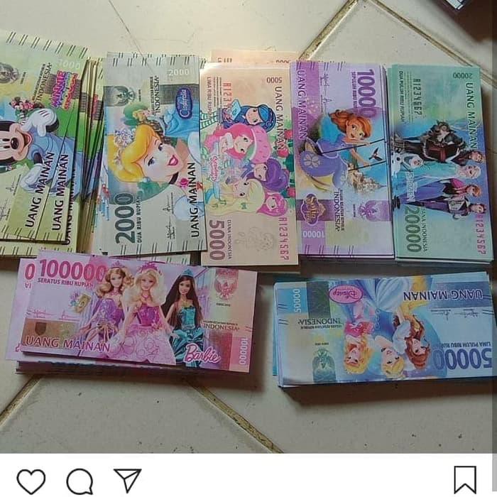 Jual Mainan Anak Mainan Duit Duitan Atau Uang Uangan Isi 100 Karakter Motif Murah Berkualitas | Shopee Indonesia