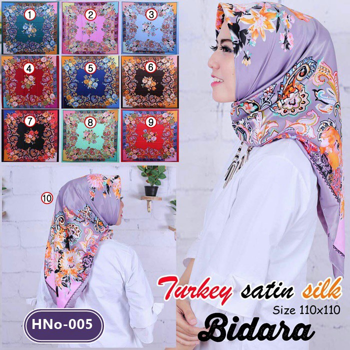 Kerudung Segi Empat Motif / Jilbab Satin Segi empat / Segiempat motif