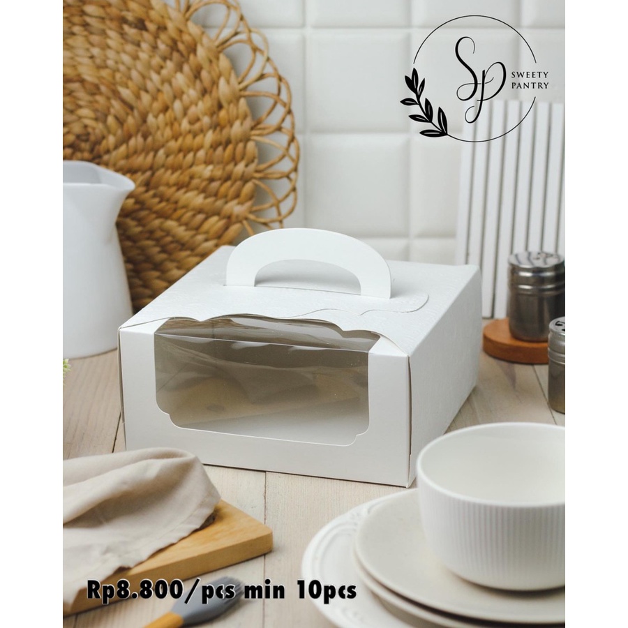 Jual 42210 W MK EMBOSS Box Packaging Mika Cake Box Kotak Kemasan Dus