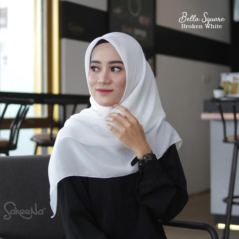 Jual Cod Kerudung Bella Square Warna Putih Tulang Indonesia|Shopee Indonesia