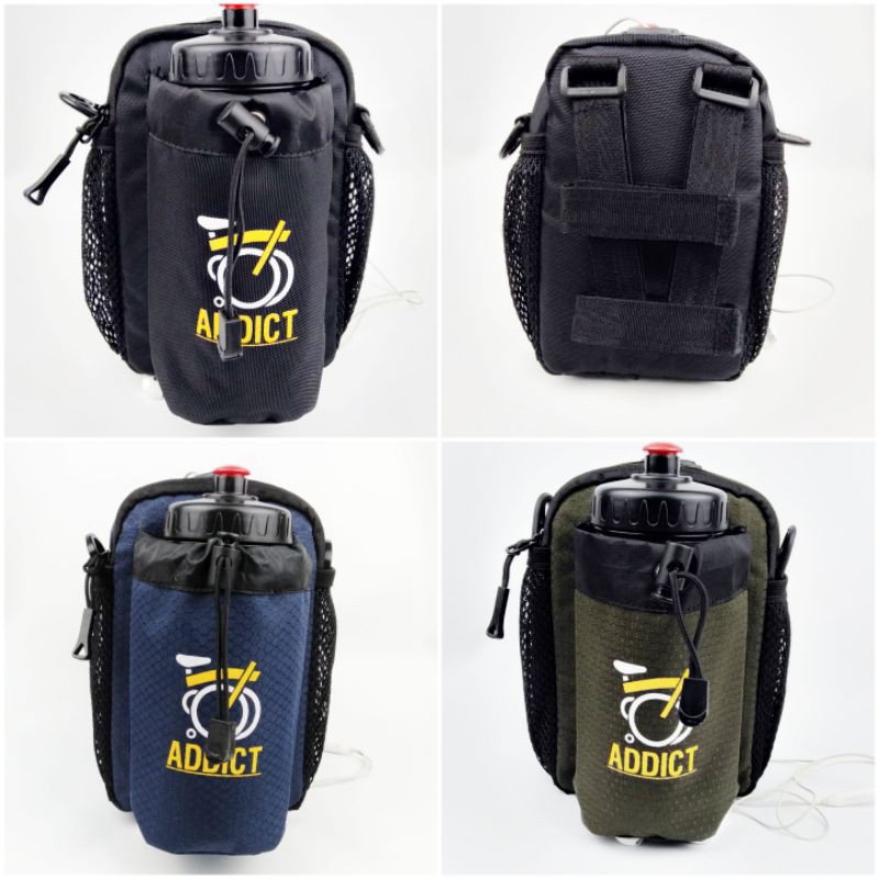 tas sepeda handlebar multifungsi , tas tempat botol minum sepeda , waistbag , sling bag