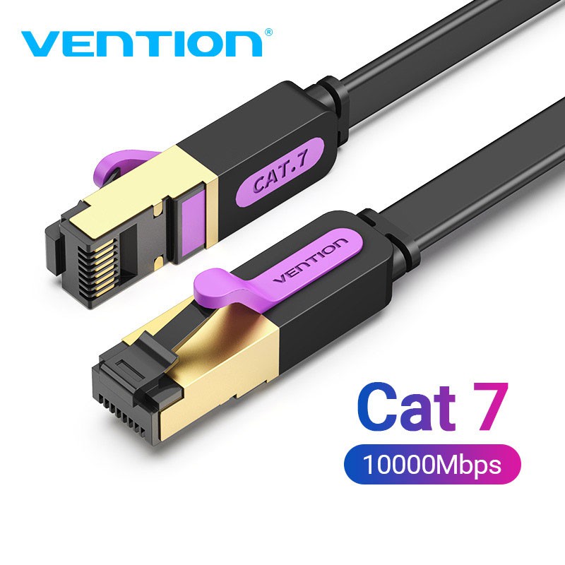 Jual Vention Kabel Lan Ethernet Cat7 High Speed Rj45 Sstp Flat 10Gbps Gigabit Ethernet Low Price | Shopee Indonesia