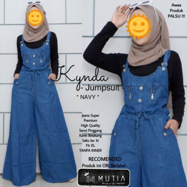 Promo Jumpsuit Jeans Panjang Jumbo Terbaru Mayung Outer Celana Kodok Wanita Remaja Fashion
