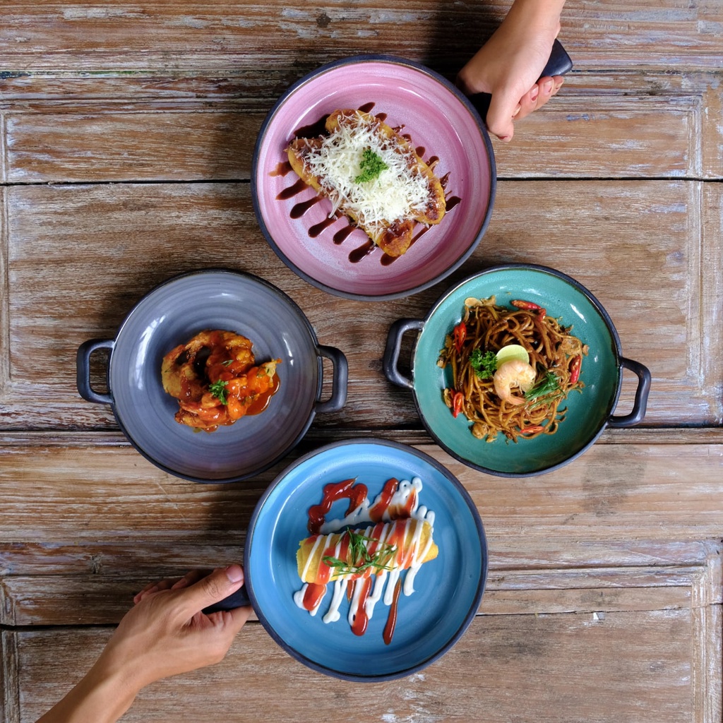 Naruna Pan Plate Keramik Piring Keramik Piring Makan Keramik Piring