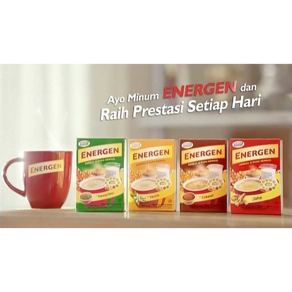 Energen Sereal Rasa Coklat Vanila Jahe Kacang Hijau Jagung 10pcs X 30g