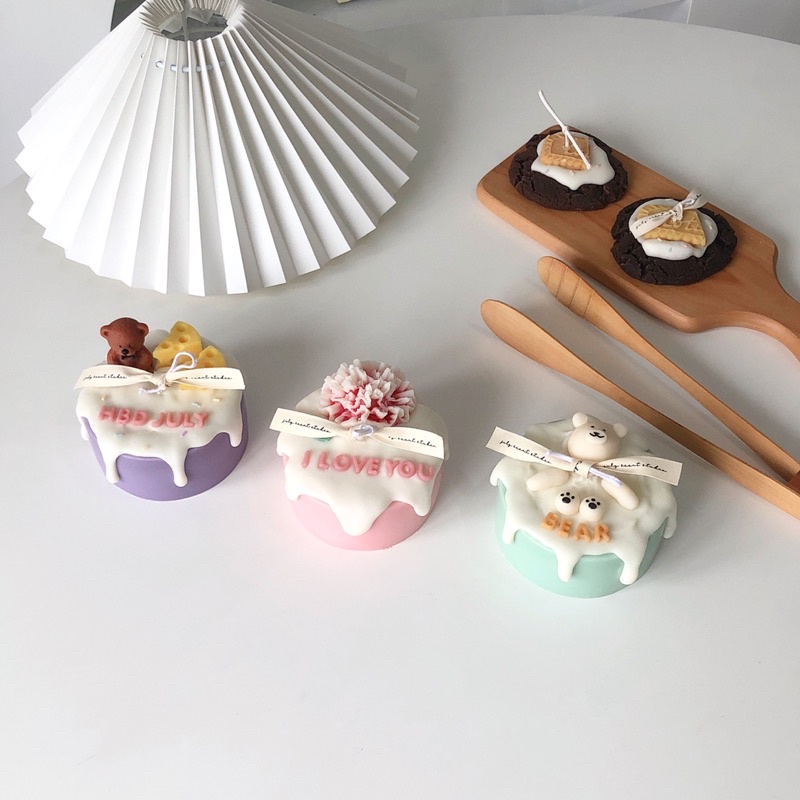 Jual July Keikeu Candle Size M Lotus Cake Candle Carnation Cake Candle Indonesia|Shopee Indonesia