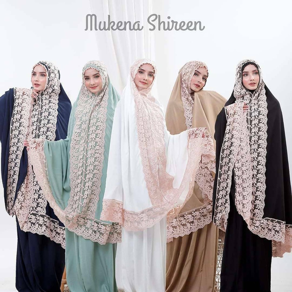 Mukena Shireen Ori renda import premium Mukena Pasteleena
