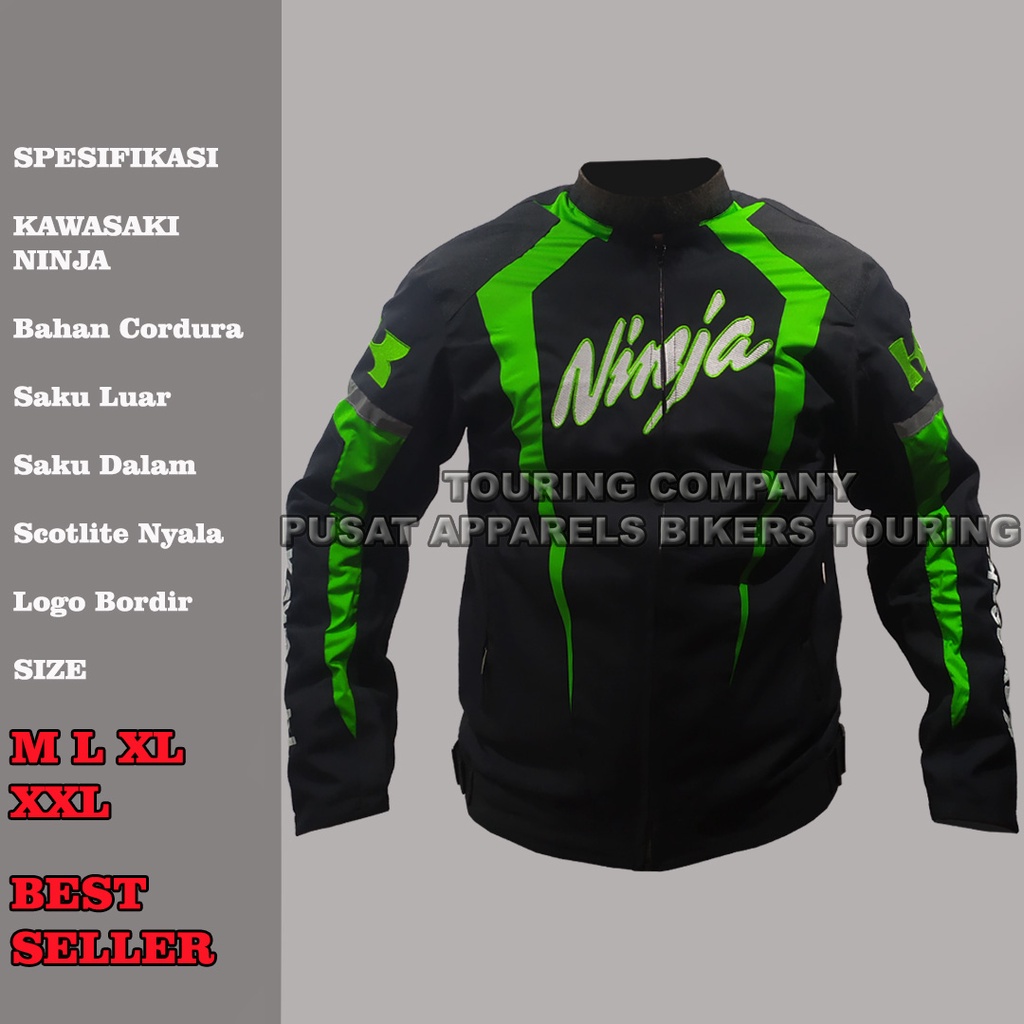 Jual Jaket Motor Kawasaki Ninja \ Jaket Touring Kawasaki Ninja \ Jaket Bikers Motor Riding Balap | Shopee Indonesia