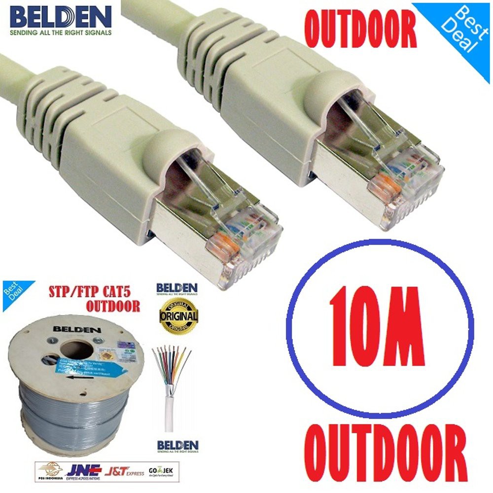 Kabel STP 10M Cat5 Belden - FTP Cat 5 Original Outdoor 10 meter | Shopee  Indonesia