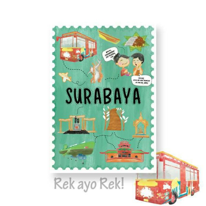 Kartu pos Postcard Ikon Surabaya Shopee Indonesia