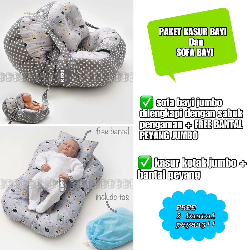 Jual PAKET SOFA BAYI + KASUR BAYI FREE 2 BANTAL PEYANG BAYI [TERLARIS