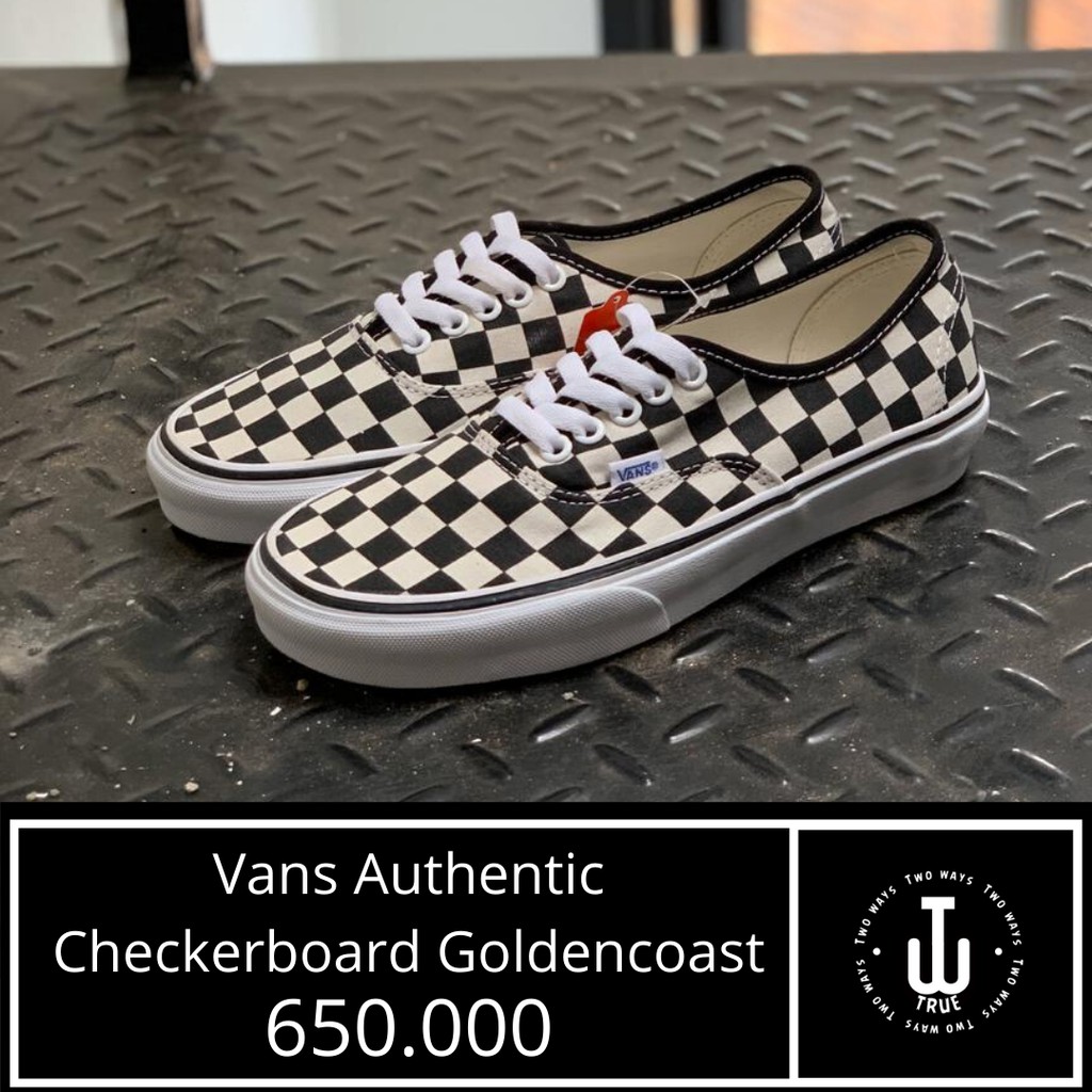 Sepatu Vans Original Vans Authentic Checkerboard Goldencoast Sepatu