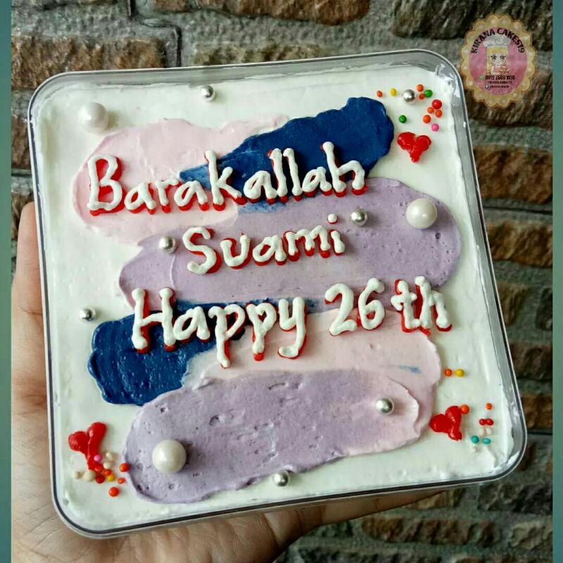 Jual korean cake box/cake ultah mini custom Shopee Indonesia