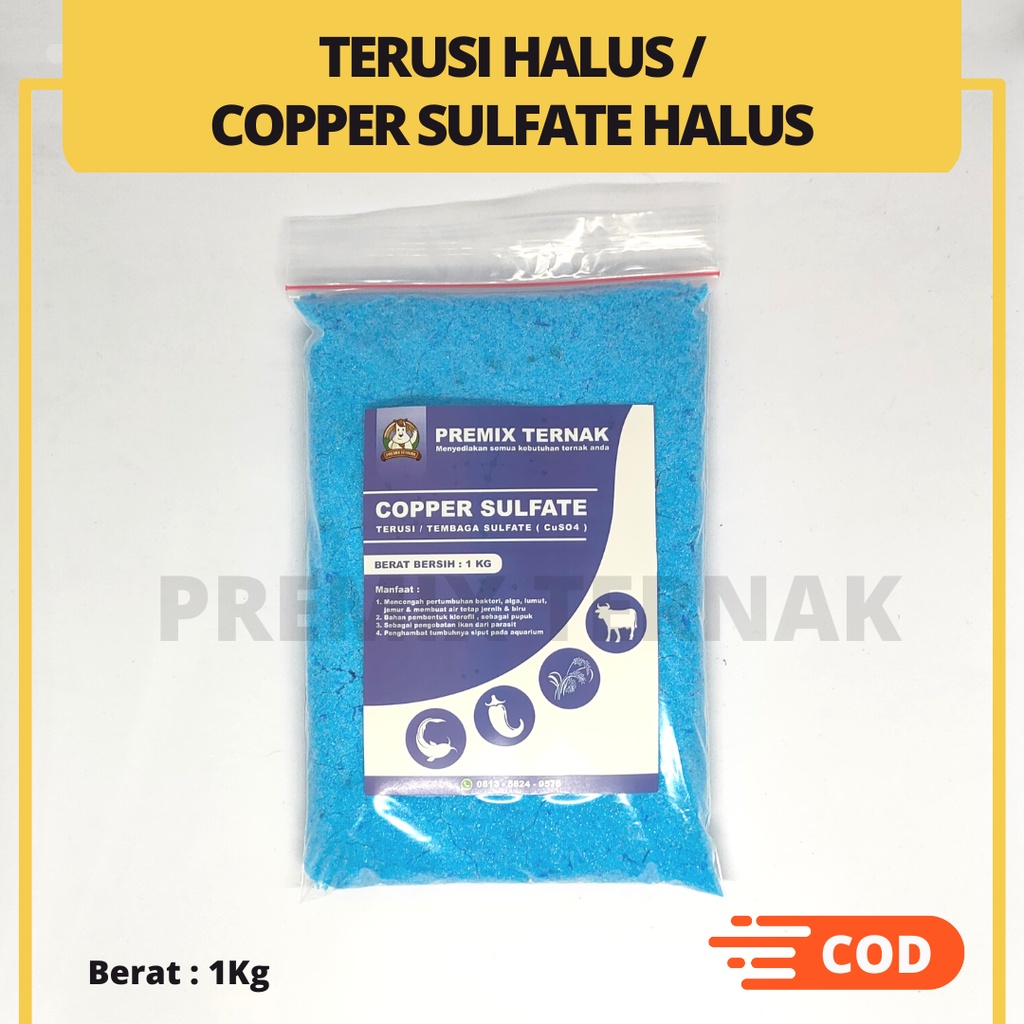 Jual Terusi 1kg Copper Sulphate 1kg Copper Sulfate 1kg CuSO4 1kg