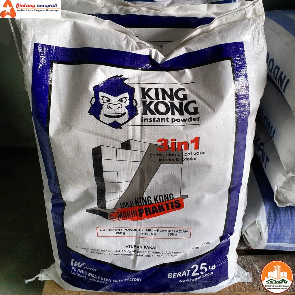 Jual King Kong 3in1 Instant Powder / Dempul / Plamir Tembok 25kg