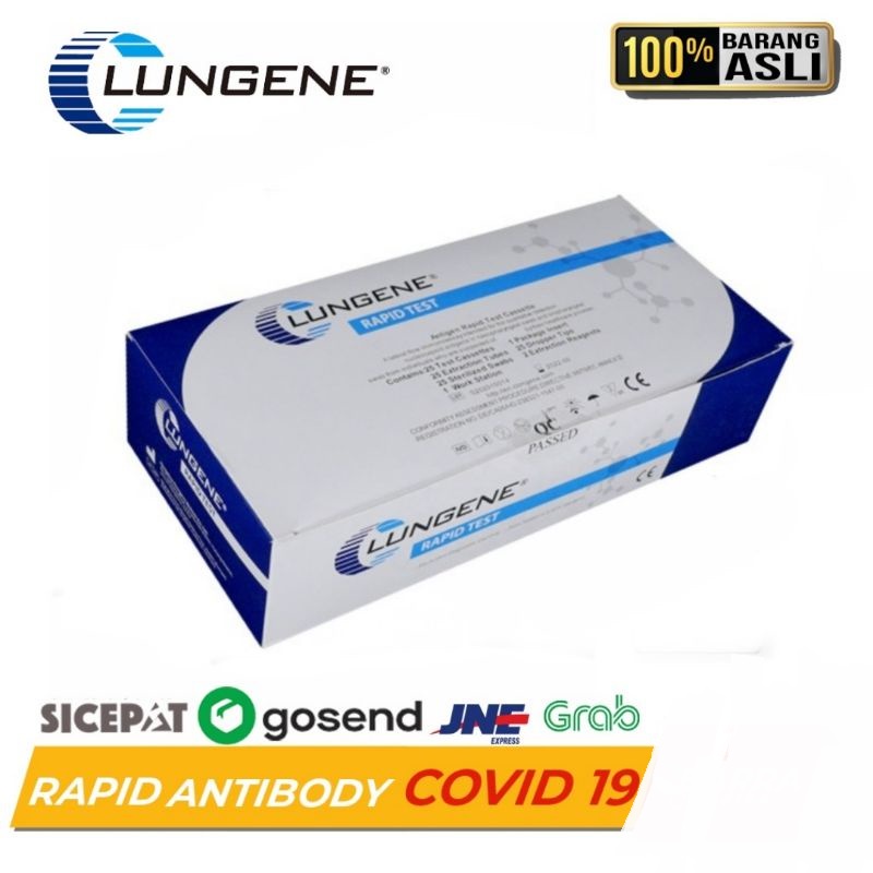 Jual Lungene Rapid Test BOX Biru | Antigen | Swab Test | Covid | Isi