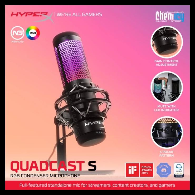 Jual Hyperx Quadcast S Rgb Usb Condenser Gaming Microphone Shopee