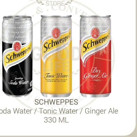Jual [Star] Schweppes Soda Water Tonic Water Ginger Ale Kaleng Can