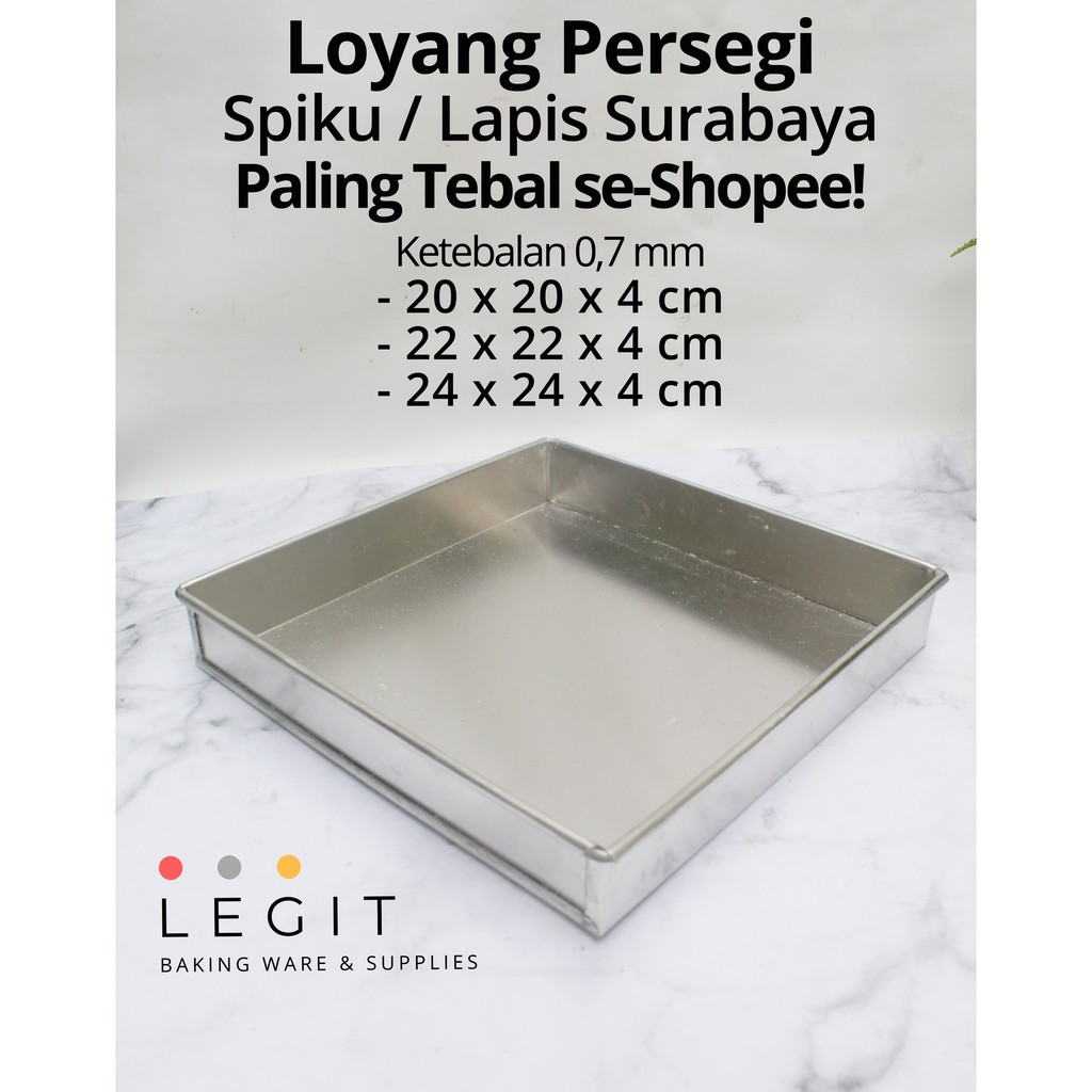 Loyang Spiku Lapis Surabaya Bolu Anti Penyok Super Tebal tinggi 4 cm