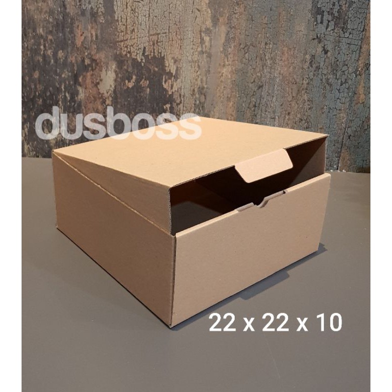 kardus 22 x 22 x 10 cm, die cut kotak kue tart Shopee Indonesia